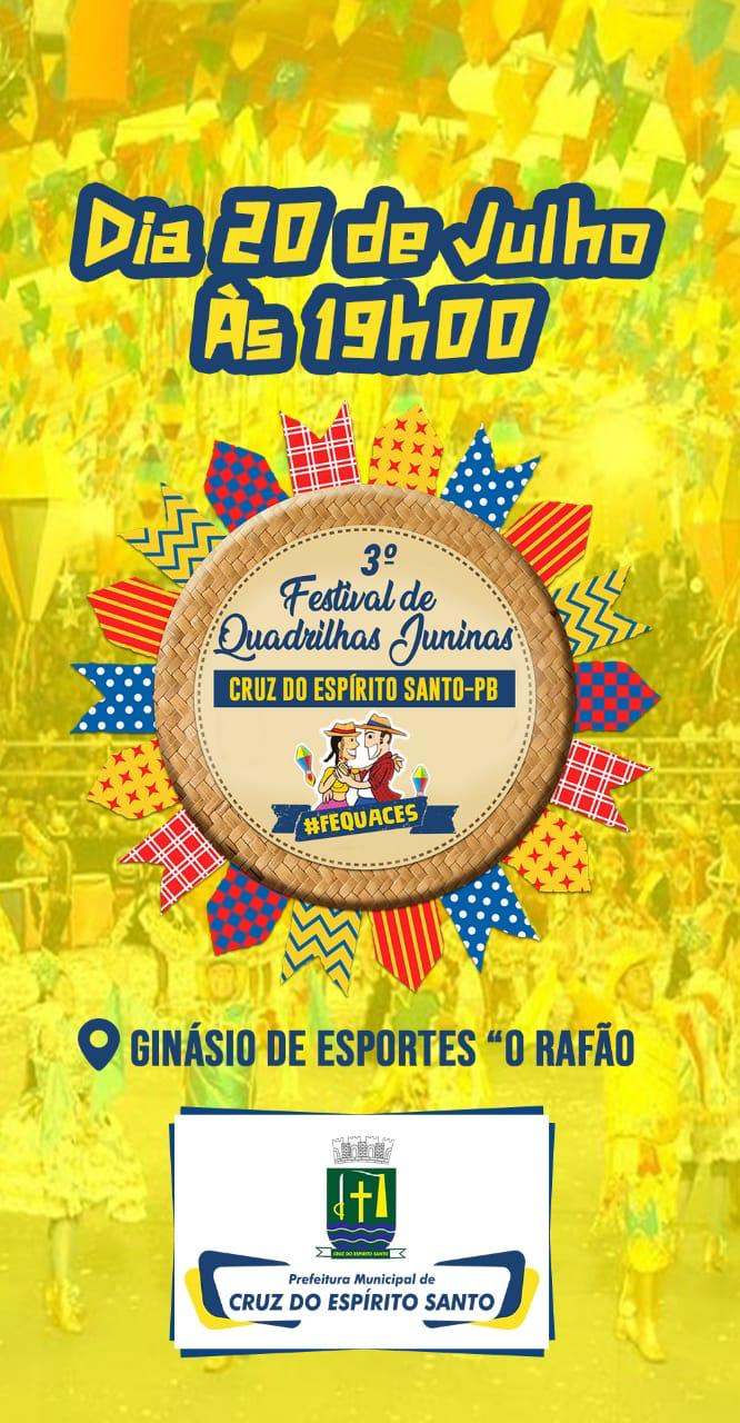 Prefeitura de Cruz do Espirito  Santo Promove festival de quadrilha