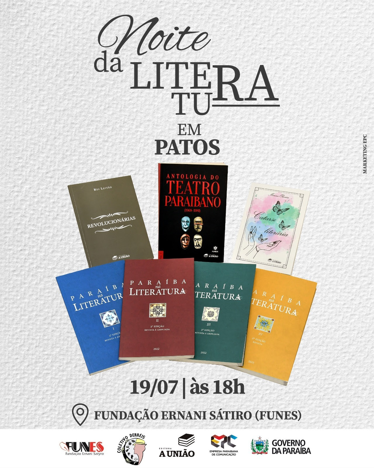 ‘Noite da Literatura Paraibana’: projeto itinerante da Empresa Paraibana de Comunicação chega a Patos